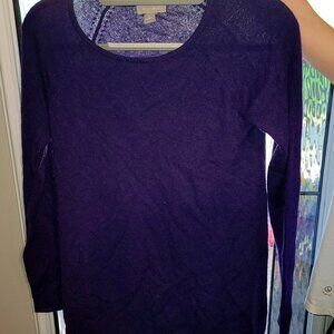 HAYDEN 100% Cashmere Purple Long Sleeve Pullover Sweater Medium M